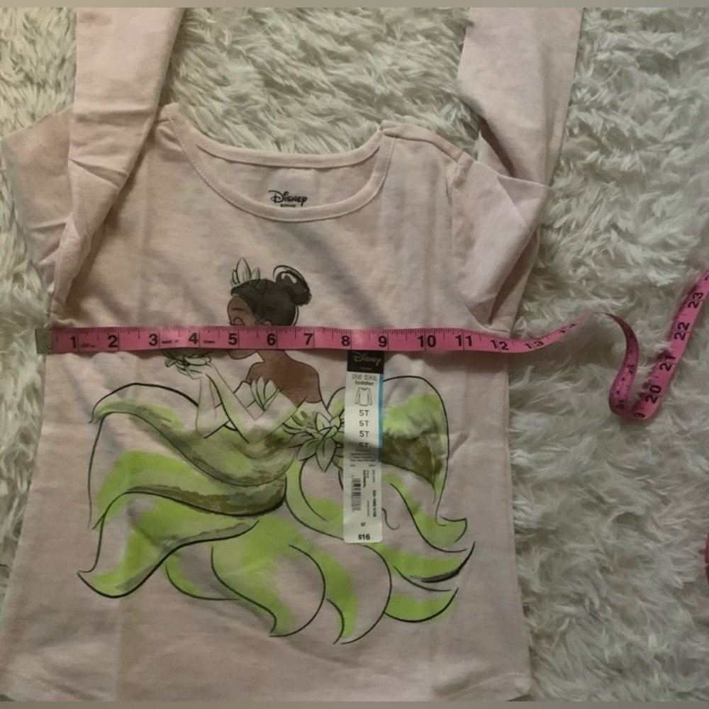 Girls Princess Tiana Top Shirt TShirt - Picture 4 of 5